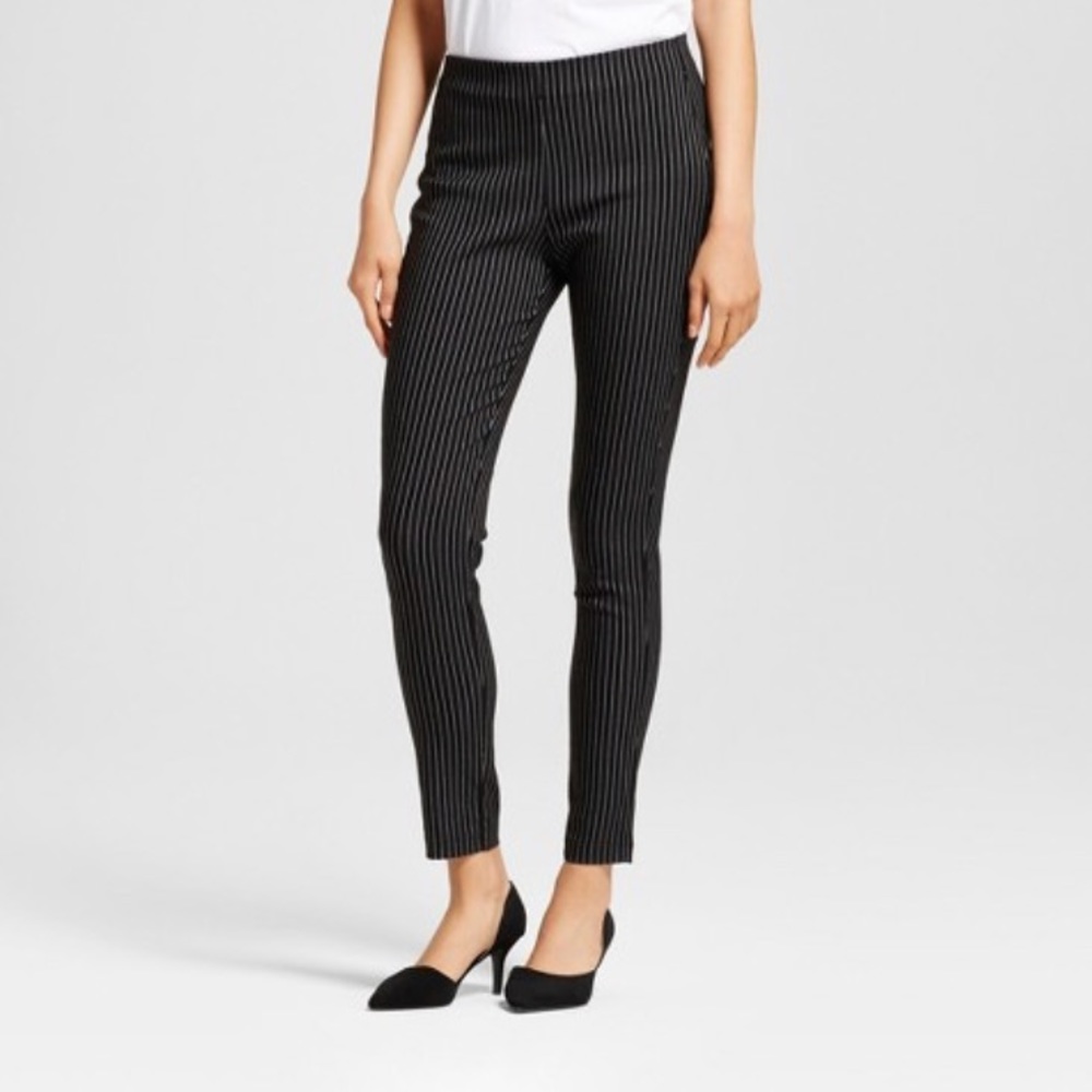 Who What Wear Striped Skinny Ankle Pant Size 6